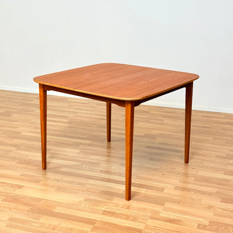 Swedish square dining table in teak