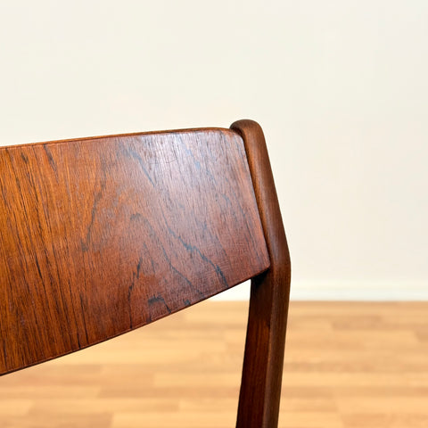 Danish dining chairs in teak by Sorø Stolefabrik