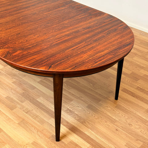 Danish round dining table 'model nr. 55' with 1 ext by Omann Jun A/S