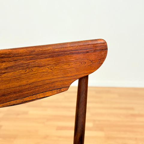 Danish set of 4 dining chairs in Santos rosewood