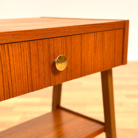 Swedish side table in teak