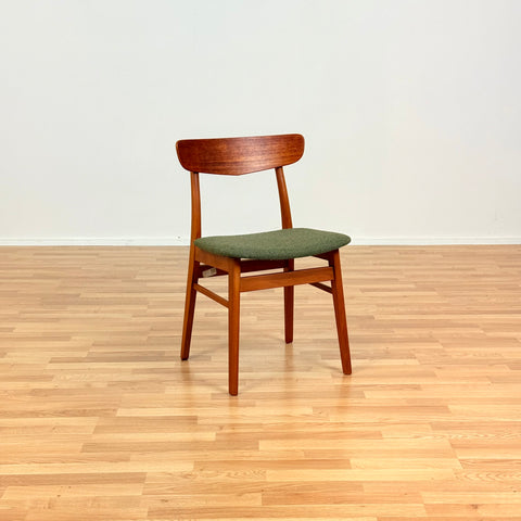 Danish dining chairs in teak & beech by Findahl