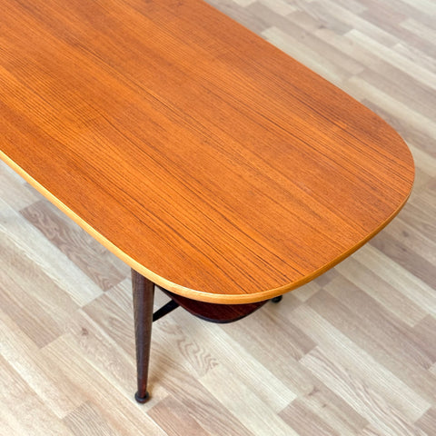 Danish coffee table in teak & oak