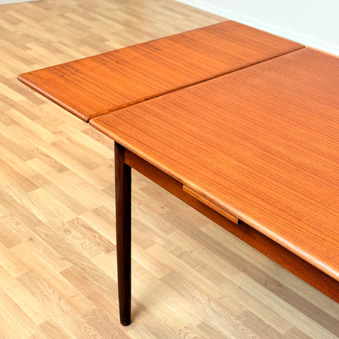 Danish small square dining table in teak