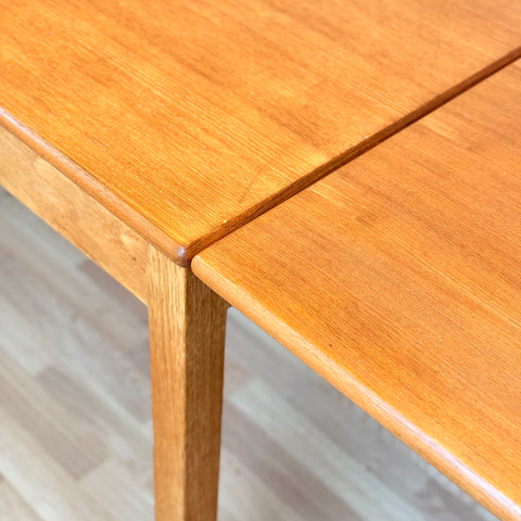 Danish rectangular dining table in teak & oak by Borge Mogensen
