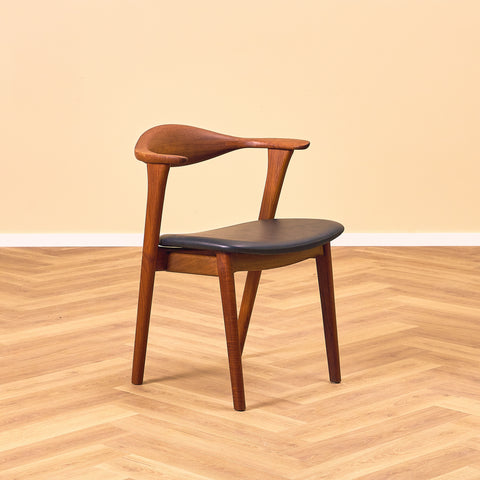 Danish chair in solid teak by Erik Kirkegaard, model 49