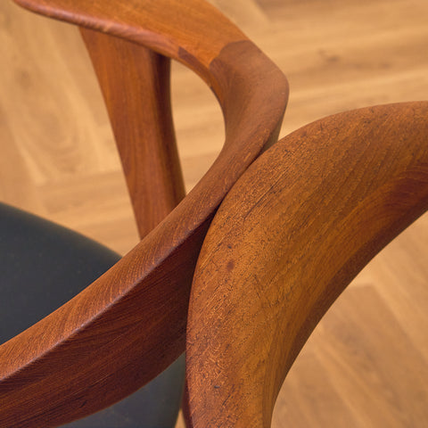 Danish chair in solid teak by Erik Kirkegaard, model 49