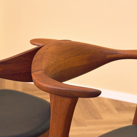 Danish chair in solid teak by Erik Kirkegaard, model 49