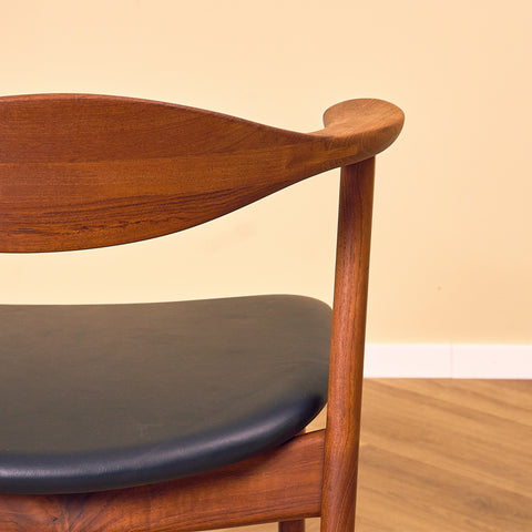 Danish chair in solid teak by Erik Kirkegaard, model 49