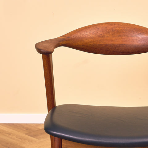 Danish chair in solid teak by Erik Kirkegaard, model 49