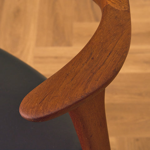 Danish chair in solid teak by Erik Kirkegaard, model 49