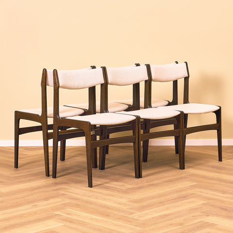 Danish set of 6 dining chairs by Erik Buch for Nova Stolefabrik