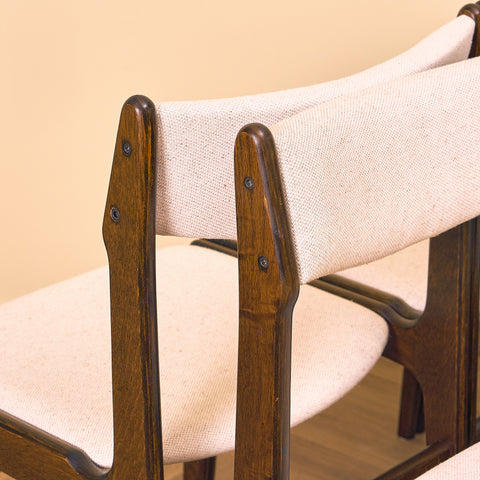 Danish set of 6 dining chairs by Erik Buch for Nova Stolefabrik