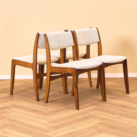 Danish dining chairs in Santos rosewood by Skovby