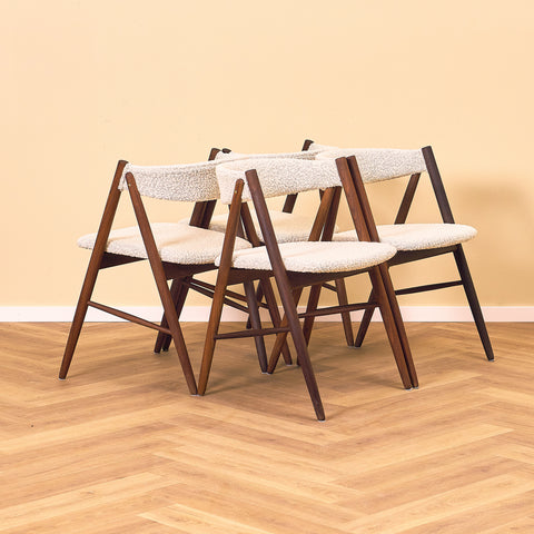Danish dining chairs in walnut