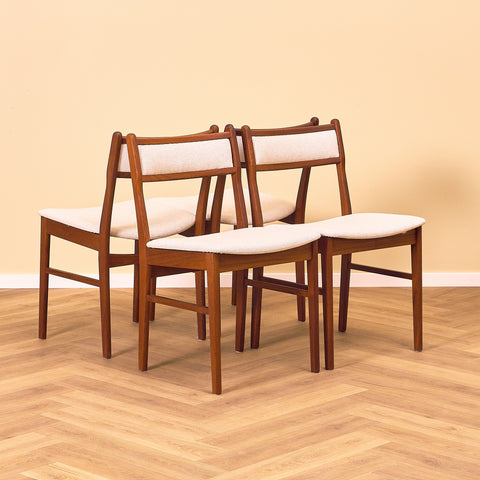 Danish dining chairs in teak