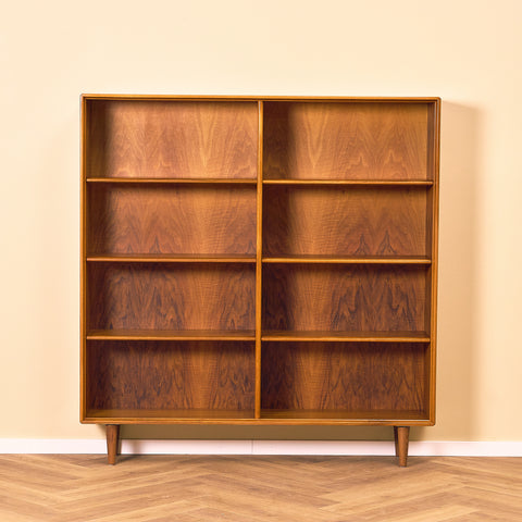 Swedish bookshelf in walnut by Bertil Fridhagen for Bodafors
