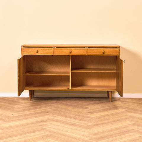 Swedish sideboard in walnut by Bertil Fridhagen for Bodafors, model 'Fasett'