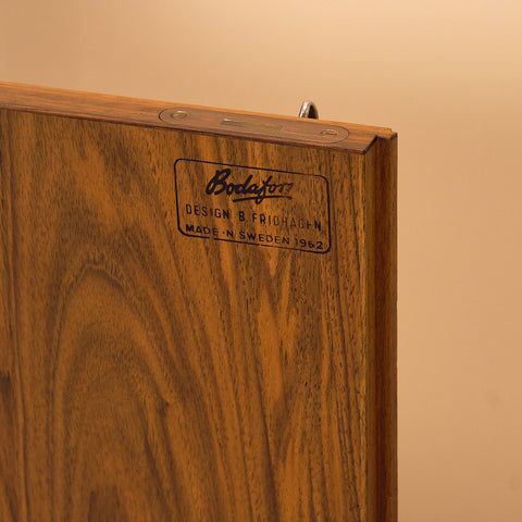 Swedish sideboard in walnut by Bertil Fridhagen for Bodafors, model 'Fasett'