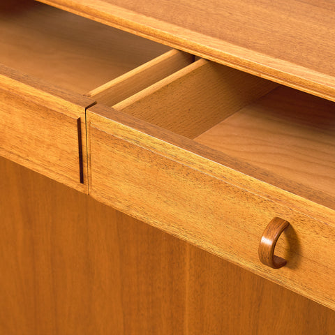 Swedish sideboard in walnut by Bertil Fridhagen for Bodafors, model 'Fasett'