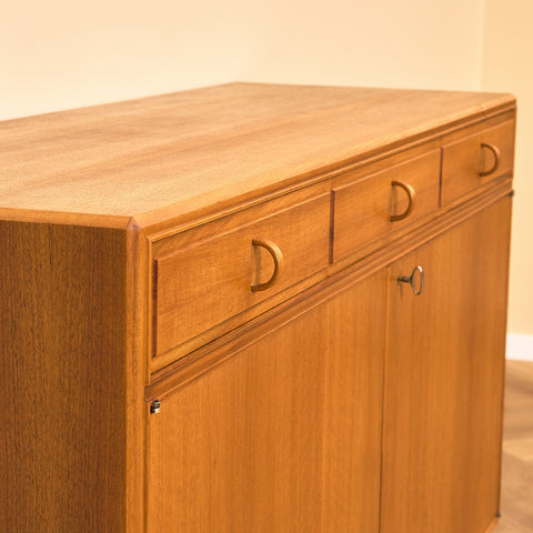 Swedish sideboard in walnut by Bertil Fridhagen for Bodafors, model 'Fasett'