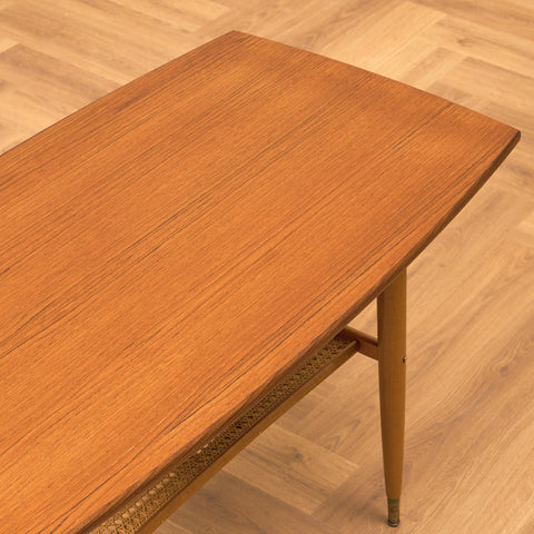 Swedish coffee table in teak and beech