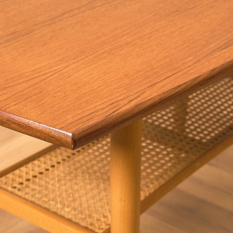 Swedish coffee table in teak and beech