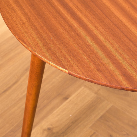 Swedish side table in mahogany and beech
