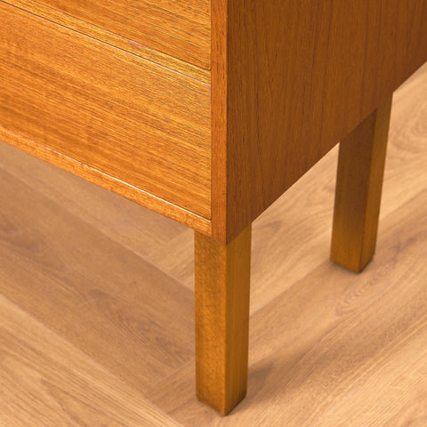 Swedish small chest of drawers in teak and beech