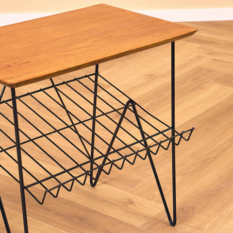 Swedish side table in teak