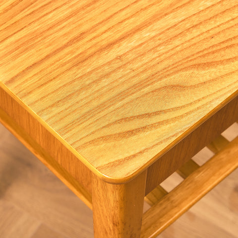Swedish bedside tables in birch and teak by Svensk Möbelindustri
