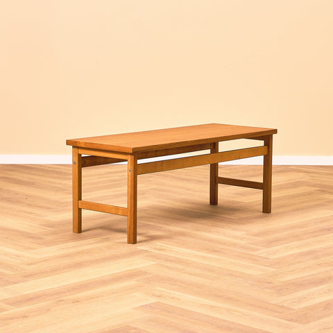 Swedish side table/Hall bench in teak and oak