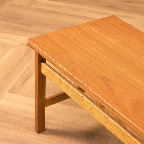 Swedish side table/Hall bench in teak and oak