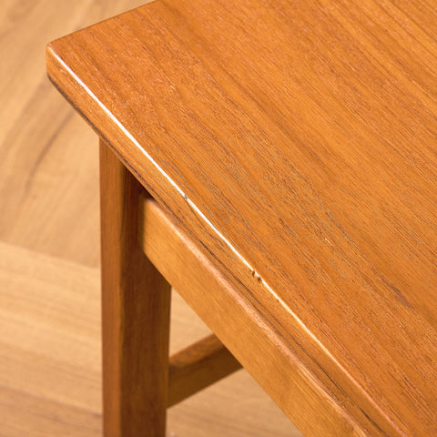 Swedish side table/Hall bench in teak and oak
