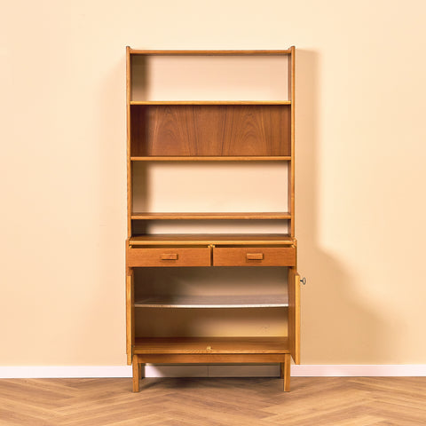 Swedish bookshelf in teak and oak