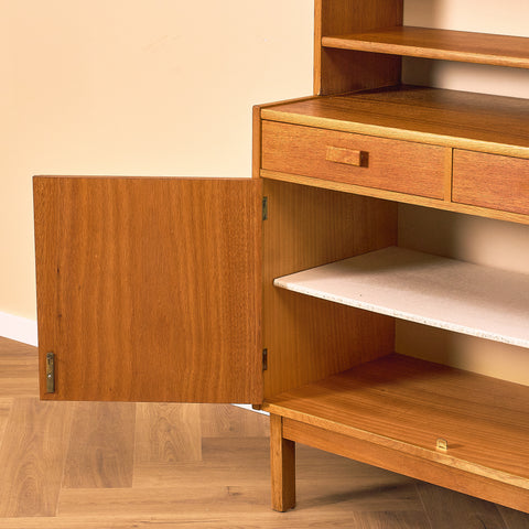Swedish bookshelf in teak and oak