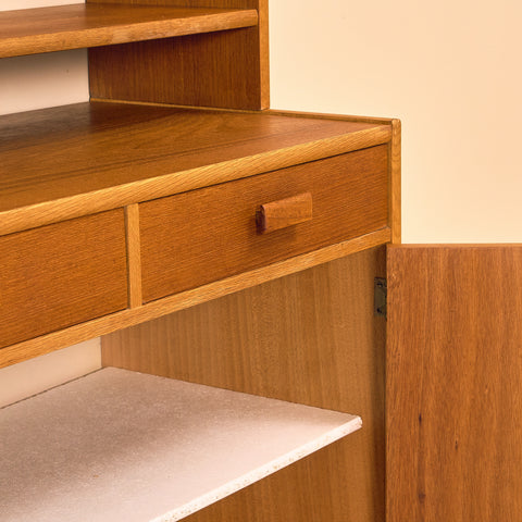 Swedish bookshelf in teak and oak