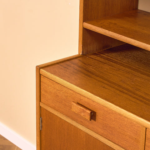 Swedish bookshelf in teak and oak