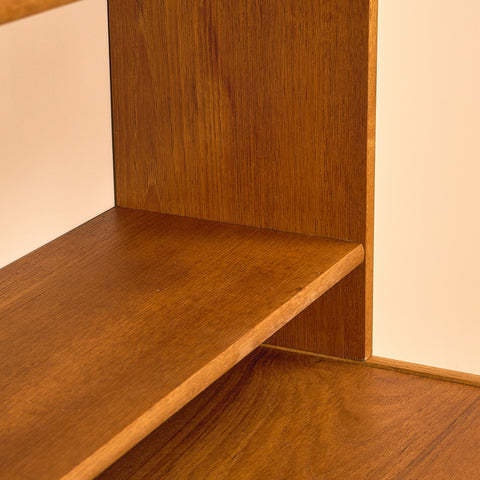 Swedish bookshelf in teak and oak