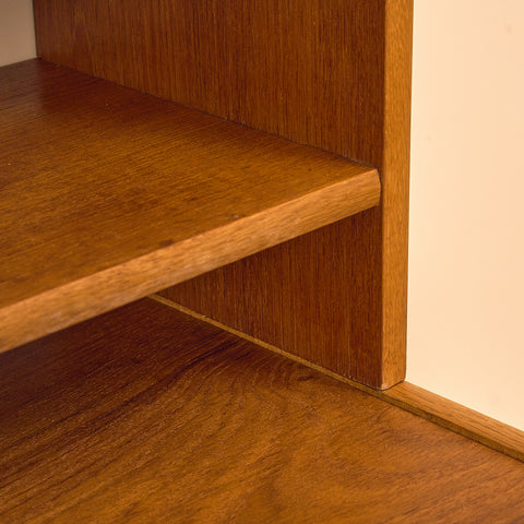 Swedish bookshelf in teak and oak