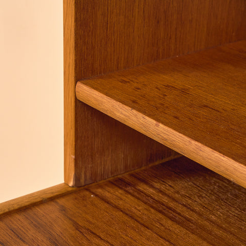 Swedish bookshelf in teak and oak