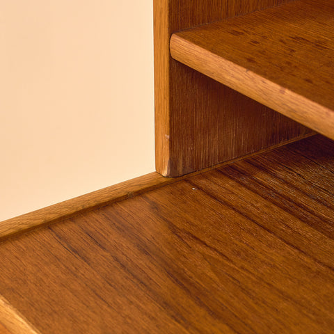 Swedish bookshelf in teak and oak