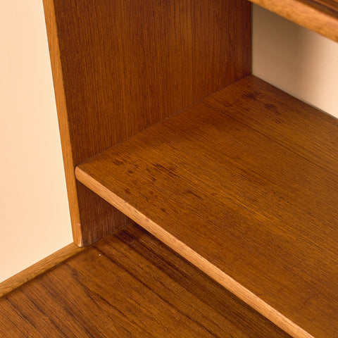 Swedish bookshelf in teak and oak