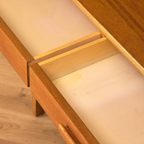 Swedish bookshelf in teak and oak