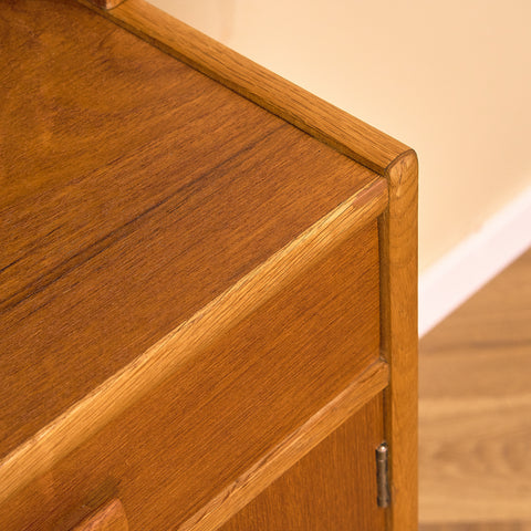Swedish bookshelf in teak and oak
