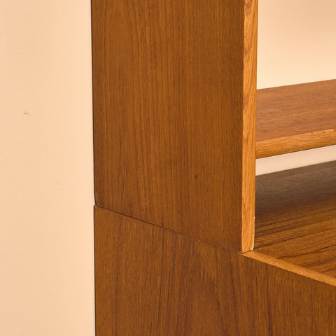 Swedish bookshelf in teak and oak