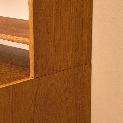 Swedish bookshelf in teak and oak