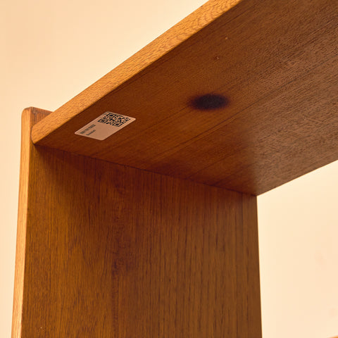 Swedish bookshelf in teak and oak