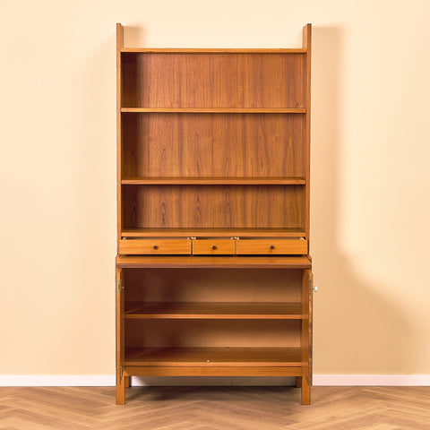 Swedish bookshelf in teak and beech