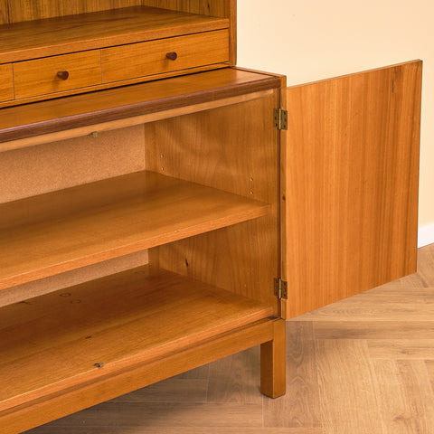 Swedish bookshelf in teak and beech
